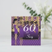 Feestje ter ere van zijn 60ste verjaardag kaart (Staand voorkant)