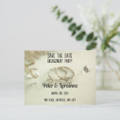 Feestje ter gelegenheid van de verloving - save th briefkaart (Staand voorkant)