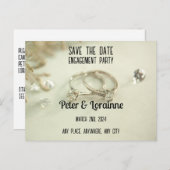 Feestje ter gelegenheid van de verloving - save th briefkaart (Voorkant / Achterkant)