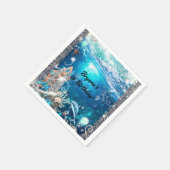 Feestje van de blonde zeemeerminfantasie servetten (Hoek)