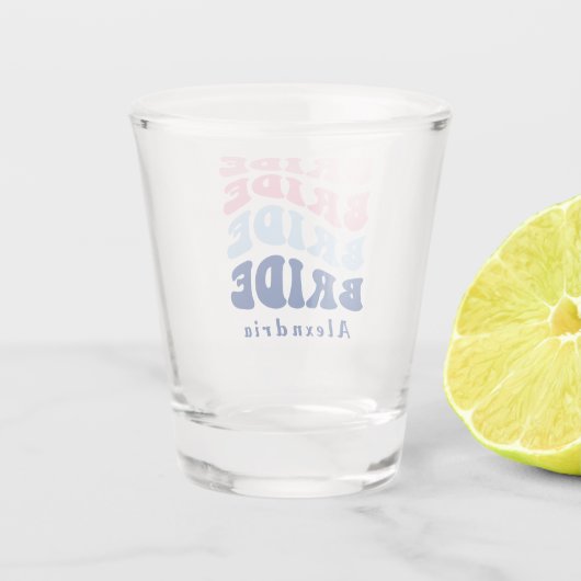 Feestje van de Bruid Shot Glas (Achterkant)