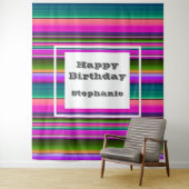 Feestje Verjaardagsfeest Mexicaanse Serape Dekbed Wandkleed (In situ)