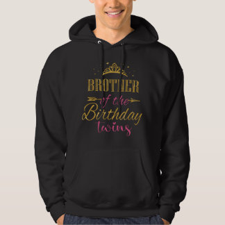 Feestje voor broer of zus van de verjaardag tweeli hoodie