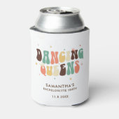 Feestje Voor De Bruid Disco Dans Koninginnen Retro Blikjeskoeler (Blikje Achterkant)