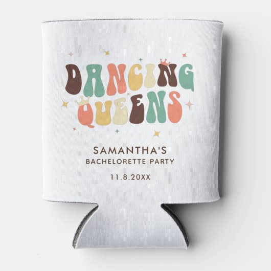 Feestje voor de Bruid Disco Dansende Koninginnen R Blikjeskoeler (Voorkant)
