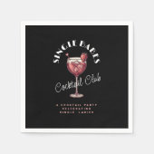 Feestje voor Enige Dames op Valentijnsdag Roze Coc Servet (Voorkant)