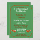 Feestje voor grote voetbalwedstrijd kaart (Voorkant / Achterkant)