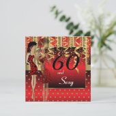 Feestje voor het 60ste verjaardagsmeisje kaart (Staand voorkant)