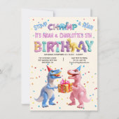 Feestje voor jongens en meisjes: dinosaurussen ver kaart (Voorkant)