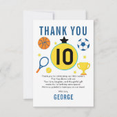 Feestje voor jongens met moderne sporten | Game Da Bedankkaart (Voorkant)