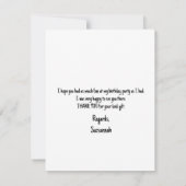 Feestje voor kinderen Roze & Witte Cavia Voetbal B Bedankkaart (Achterkant)