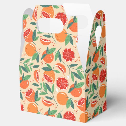 feestje voor oranje citrusvruchten bedankdoosjes (Geopend)