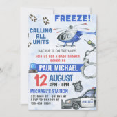 Feestje voor politie baby jongen  kaart (Voorkant)