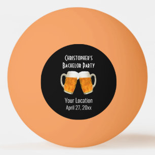 Feestje voor vrijgezellen bier proost bruiloft pingpongbal