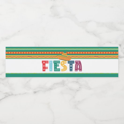 Feestje Waterfles Etiket (Enkel label)