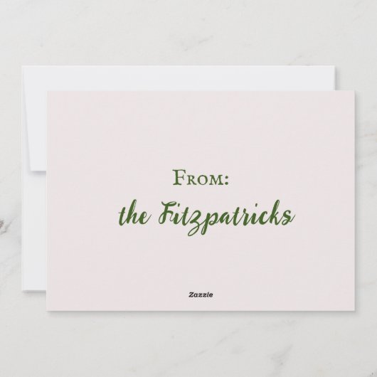  feestjes en kerstgroeten feestdagenkaart (Achterkant)