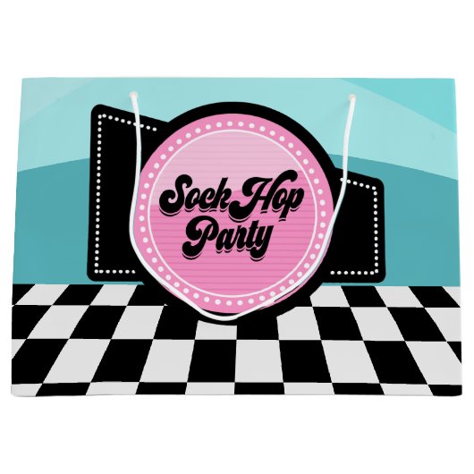 Feestjes van hopfeesten groot cadeauzakje (Voorkant)