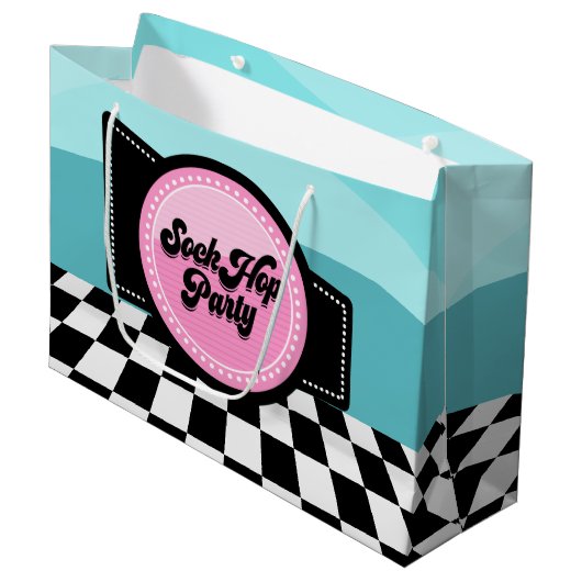 Feestjes van hopfeesten groot cadeauzakje (Voorkant Gekanteld)