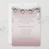 Feestjurk Princess Pink Rose Quinceanera Kaart (Achterkant)