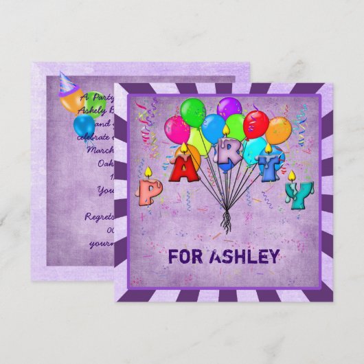 Feestkaarsen Kaart (Voorkant / Achterkant)