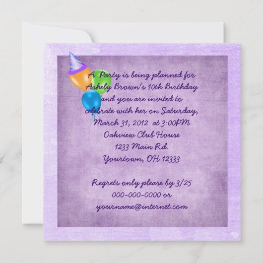 Feestkaarsen Kaart (Achterkant)