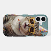 Feestkat iPhone 16 Hoesje (Achterkant horizontaal)