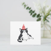 Feestkat - Kies achtergrondkleur Briefkaart (Staand voorkant)