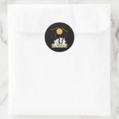 Feestkatten Dansen Onder Disco Ball Ronde Sticker (Tas)