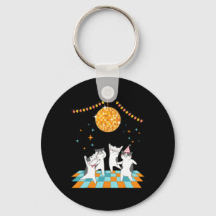 Feestkatten Dansen Onder Disco Ball Sleutelhanger