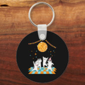 Feestkatten Dansen Onder Disco Ball Sleutelhanger (Voorkant)