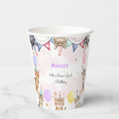 Feestkatten miauw-gical kinderen verjaardag papieren bekers (Achterkant)