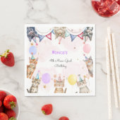 Feestkatten miauw-gical kinderen verjaardag servet (Insitu)