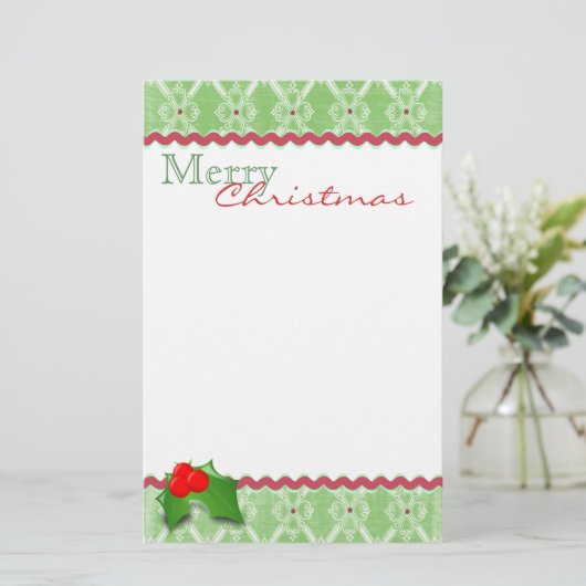 feestkerst briefpapier (Staand voorkant)