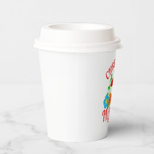 feestkerst in juli Surfer party Papieren Bekers (Rechts)