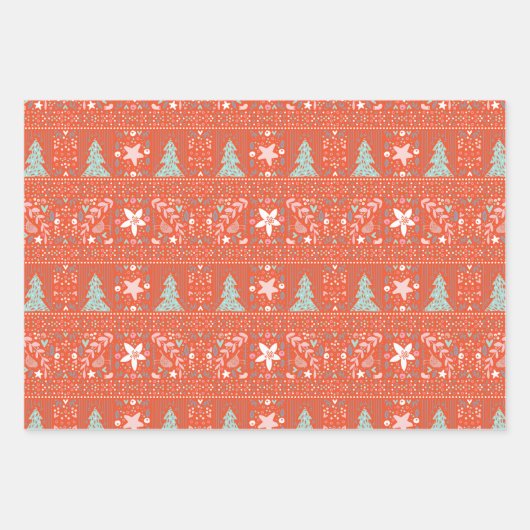  feestkerst inpakpapier vel (Voorkant)