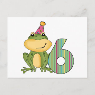 Feestkikker 6e verjaardag T-shirts en geschenken Briefkaart