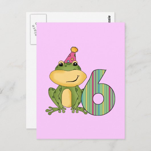 Feestkikker 6e verjaardag T-shirts en geschenken Briefkaart (Voorkant / Achterkant)