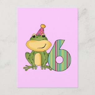 Feestkikker 6e verjaardag T-shirts en geschenken Briefkaart