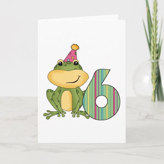 Feestkikker 6e verjaardag T-shirts en geschenken Kaart (Voorkant)