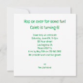 Feestkikkers eten taart verjaardag uitnodiging (Achterkant)