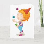 Feestkind Jongleren met Kleurrijke Ballen Kaart (Voorkant)