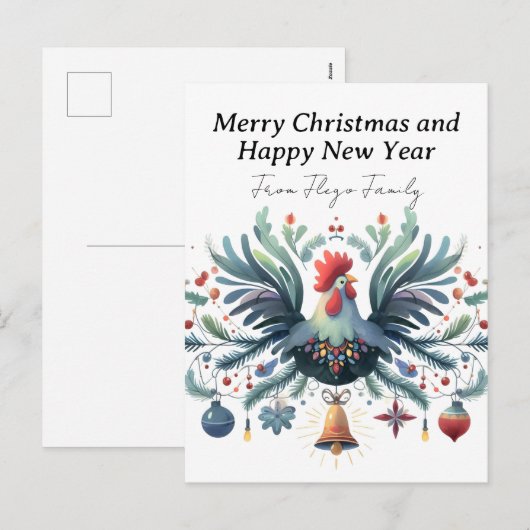 feestkip feestdagenkaart (Voorkant / Achterkant)