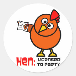 Feestkip Ronde Sticker