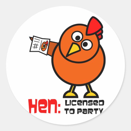 Feestkip Ronde Sticker (Voorkant)