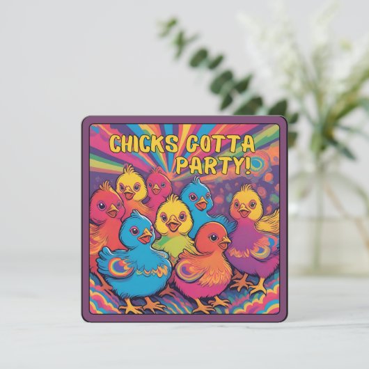 Feestkippen Kaart (Staand voorkant)