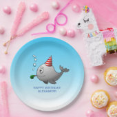 Feestklare Walvis Papieren Bordje (Feest)