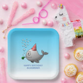 Feestklare walvis papieren bordje (Feest)