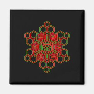 Feestkleding Goa Trance Mandala Meditatie Yoga G Magneet
