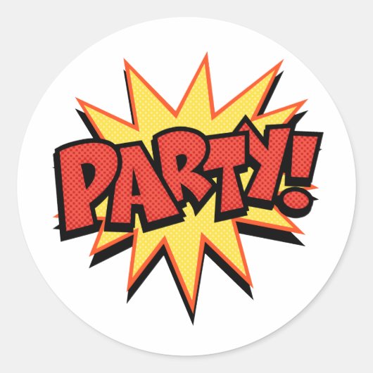 feestknal ronde sticker (Voorkant)