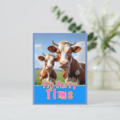 feestkoeien briefkaart (Staand voorkant)